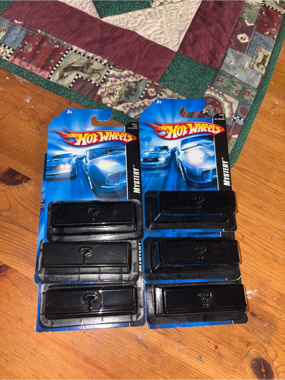 Hot Wheels Mystery Pack of 6 Blue Cardback collectible vintage cars new in box